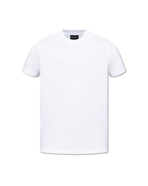 Emporio Armani White T-Shirt With Logo for men