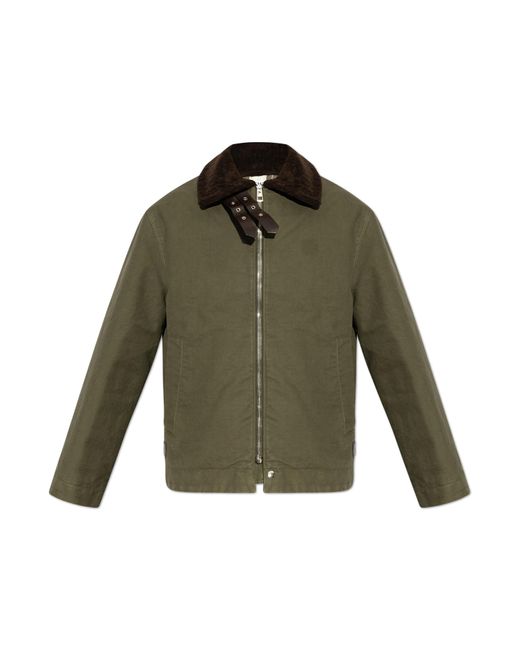 Loewe Green Jacket With Collar for men