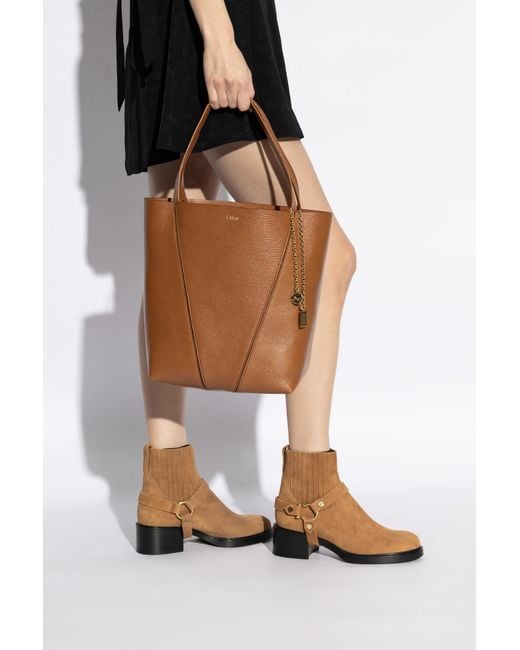 Chloé Brown Bag Spin Medium Type Shopper