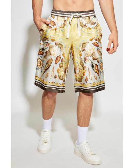 Dolce & Gabbana Natural Silk Shorts for men
