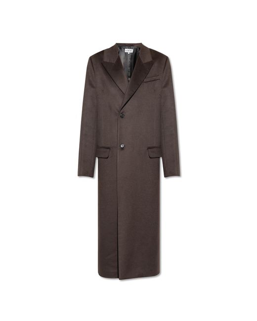 Loewe Brown Cashmere Coat for men