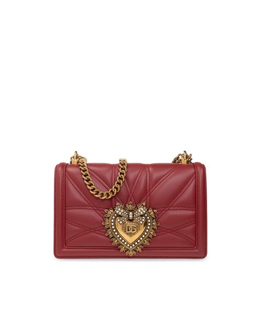 Dolce & Gabbana Red ‘Devotion Medium’ Shoulder Bag