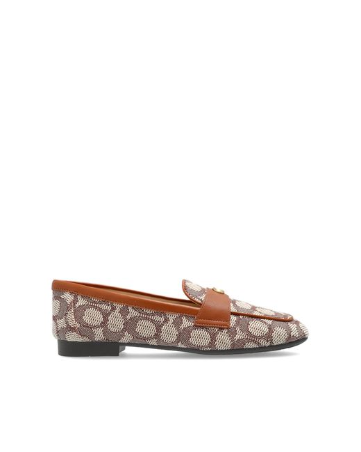 COACH White Monogram Loafers