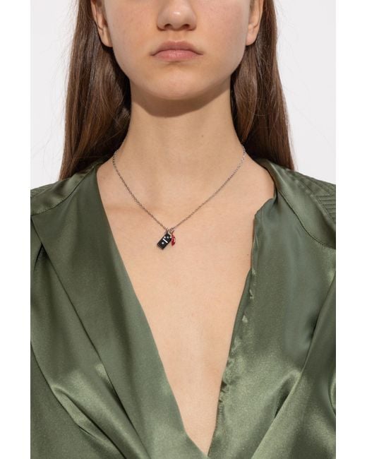 Marc Jacobs Metallic Necklace With Charms