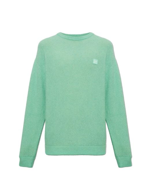 American Vintage Green Sweater With Patch for men