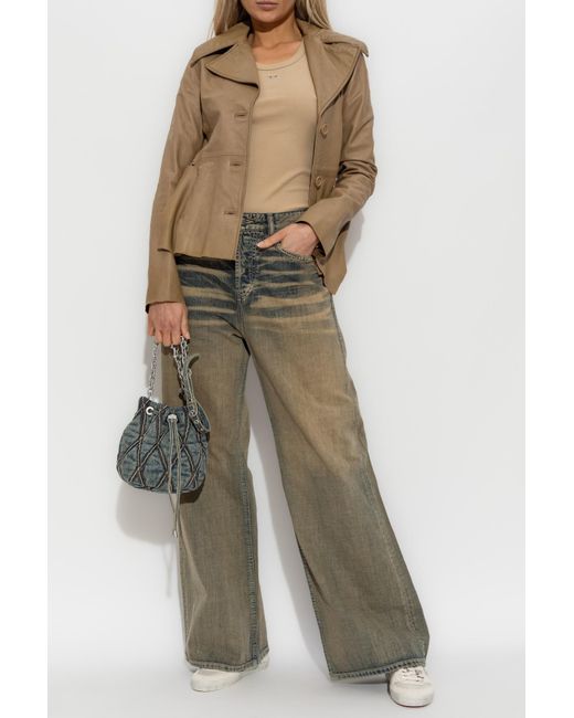 DIESEL Natural Leather Jacket 'L-Atoya'
