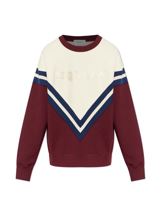 McQueen Red Sweatshirt With Logo for men