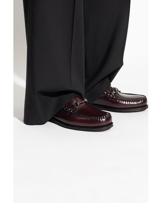 G.H.BASS Black "Weejuns Lincoln Horsebit" Loafers for men