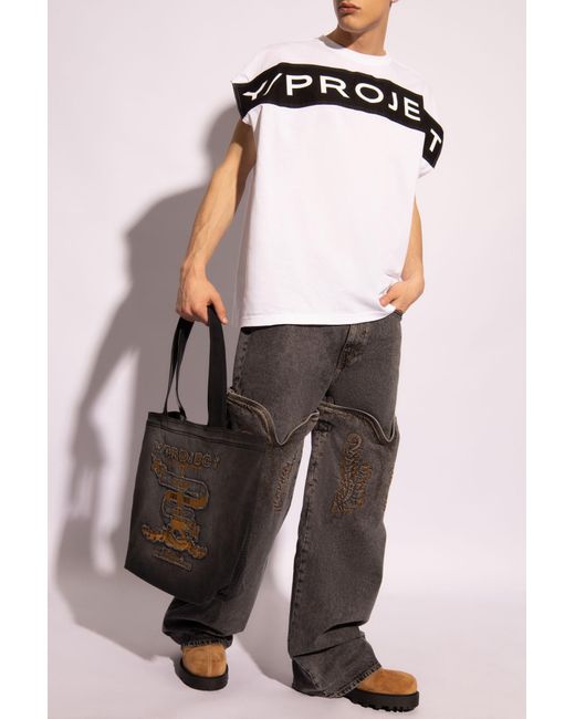 Y. Project Brown Jeans With Detachable Legs, for men