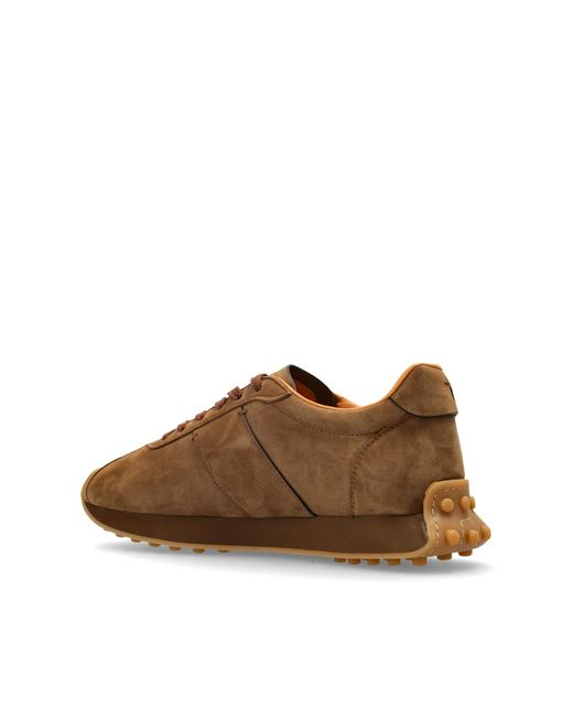 Tod's Blue Suede Sports Shoes With Logo