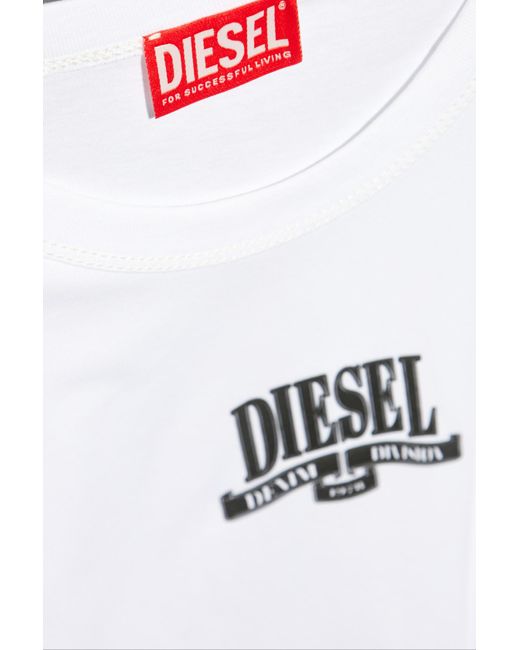 DIESEL White T-Shirt `T-Adjust-K10` for men