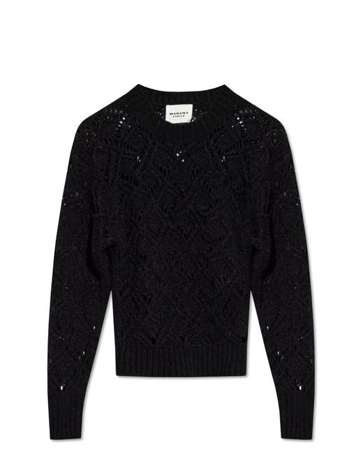 Isabel Marant Black 'joey' Crochet Sweater,