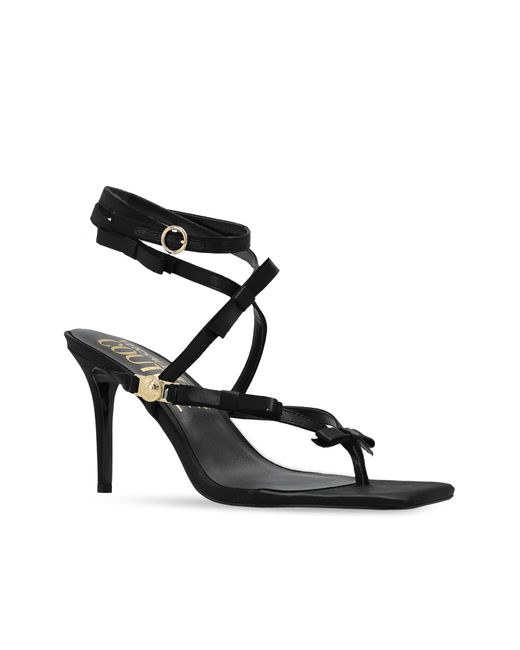 Versace Black Heeled Sandals,