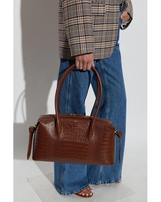 Yuzefi Brown "Broche Duffle" Bag