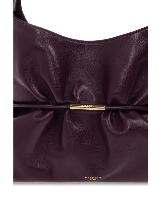 Balmain Purple 'Sphynx Medium' Bag