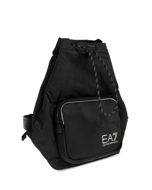 EA7 Blue Backpack With Logo