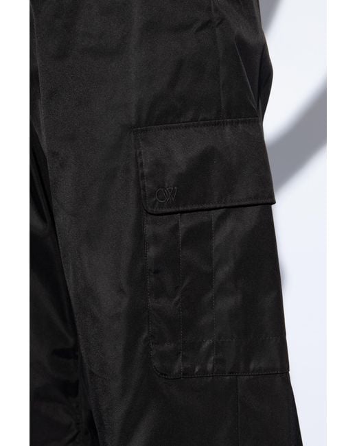 Off-White c/o Virgil Abloh Black Trousers With Logo, for men
