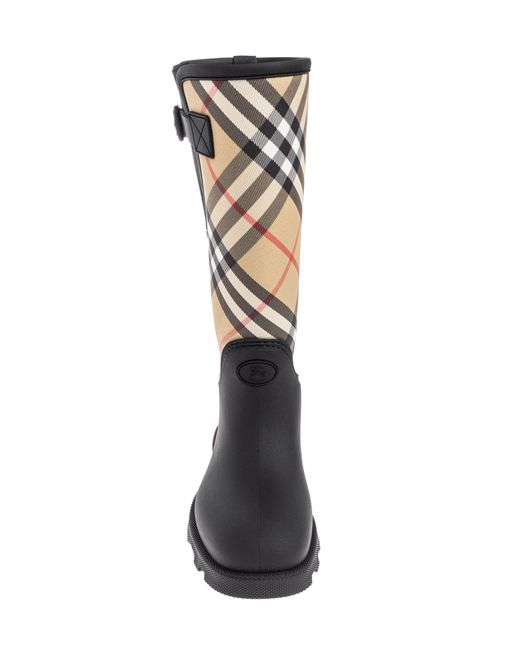 Burberry Black Patterned Wellington Boots