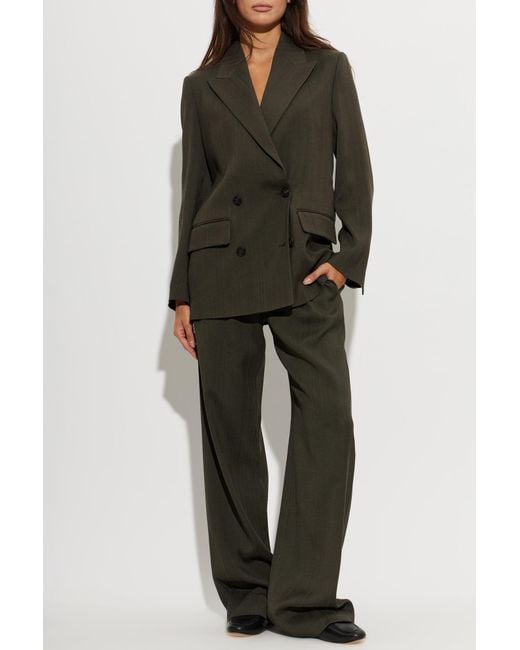 Golden Goose Deluxe Brand Green Double-Breasted Blazer