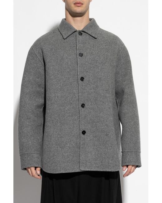 Jil Sander Gray Wool Shirt for men