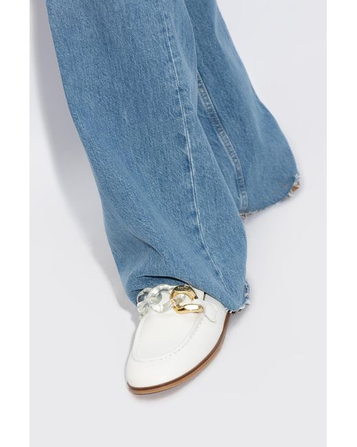 See By Chloé White 'monyca' Leather Loafers,