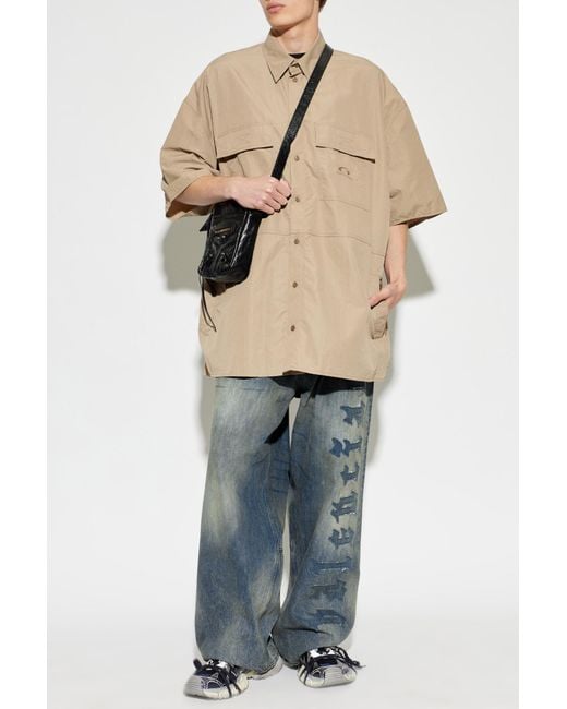 Balenciaga Natural 'Oversize' Shirt With Pockets for men