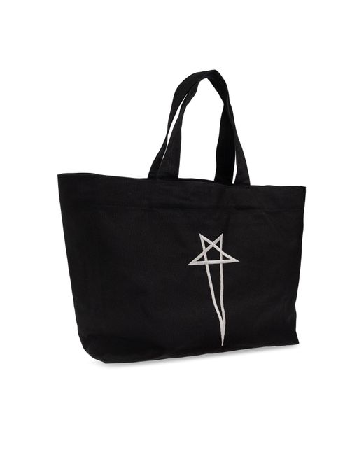 Rick Owens Black Shoulder Bag Beach Bag for men