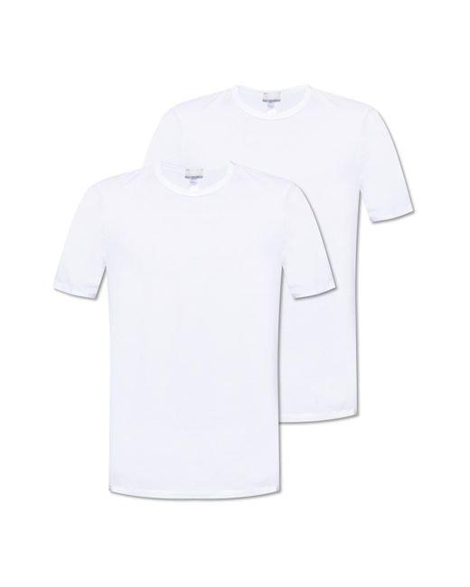 Hanro White T-Shirt Two-Pack for men