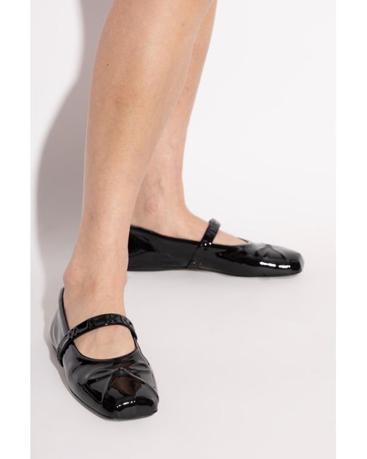 Marni Black Leather Ballerinas