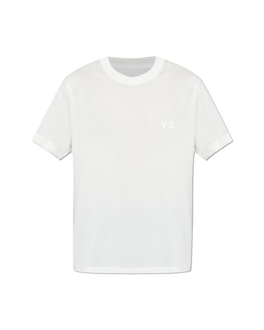 Y-3 White T-Shirt With Logo for men