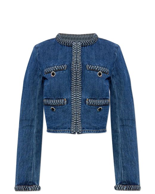 Self-Portrait Blue Denim Jacket