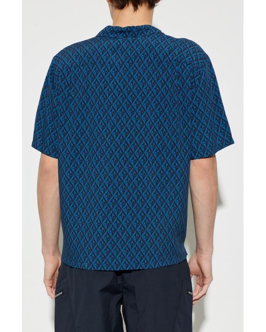 Moose Knuckles Blue Shirt With Monogram for men