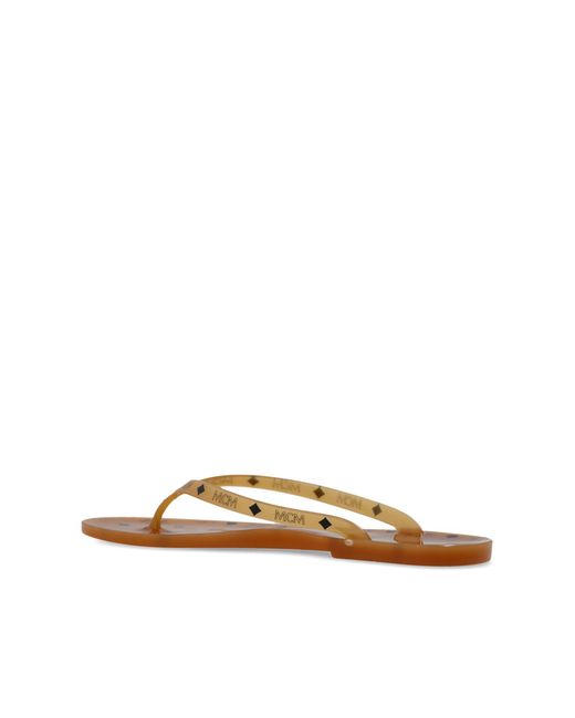 MCM Pink Flip-Flops With Logo