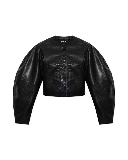 ROTATE BIRGER CHRISTENSEN Black Leather Jacket
