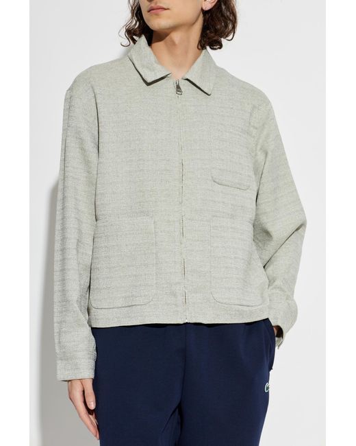 Lacoste Blue Jacket With Pockets for men