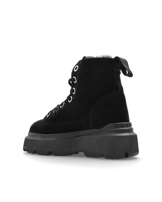 Inuikii Black Suede Ankle Boots 'Matilda'