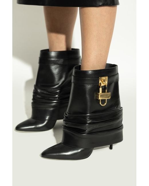 Givenchy Black Heeled Ankle Boots 'Shark'