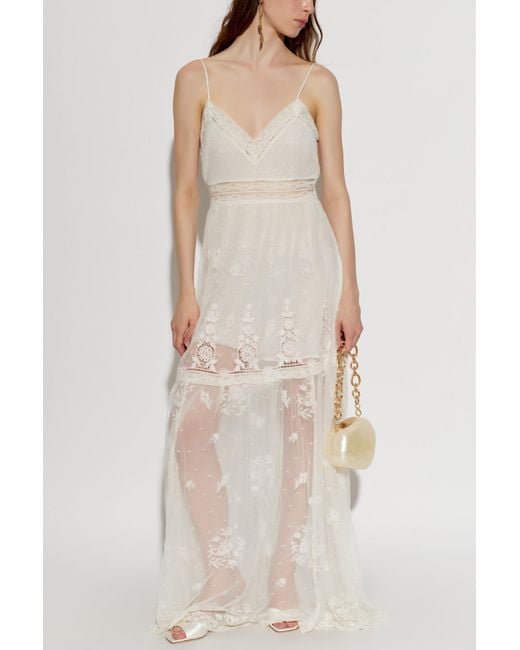 LoveShackFancy White Long Dress 'Valmy'