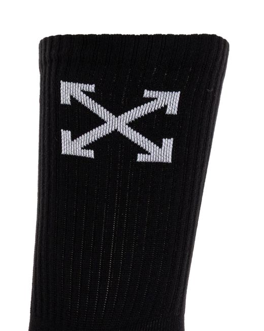 Off-White c/o Virgil Abloh Black Socks With Logo for men