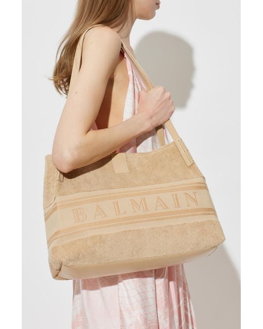 Balmain Natural 'Release Small' Bag