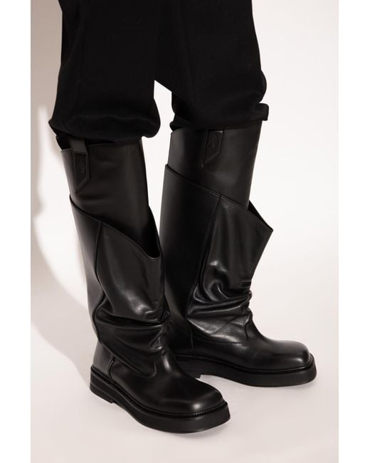 The Attico Black Platform Boots 'New Robin Passeggiata'