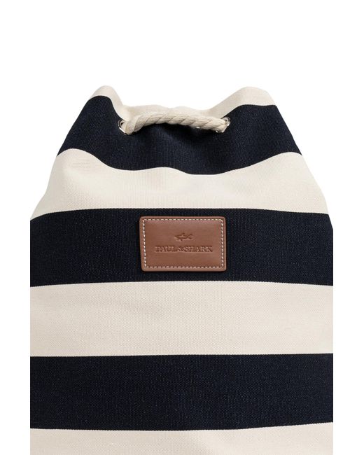 Paul & Shark Blue 'Drawstring' Backpack for men