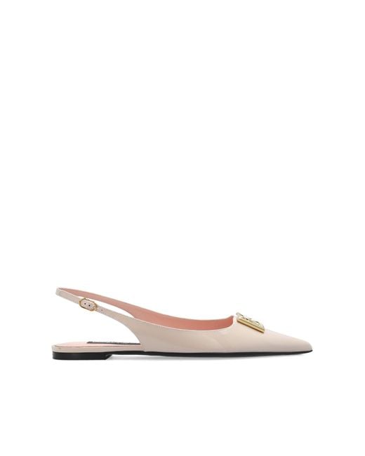 Dolce & Gabbana White Shoes With Logo