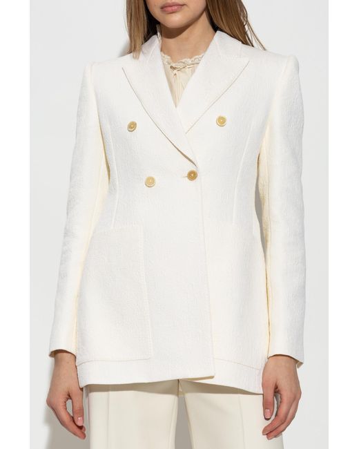 【VIP価格】CHLOE Double-breasted Blazer CHLOÉ Double-breasted checked wool-blend blazer | NET-A-PORTER