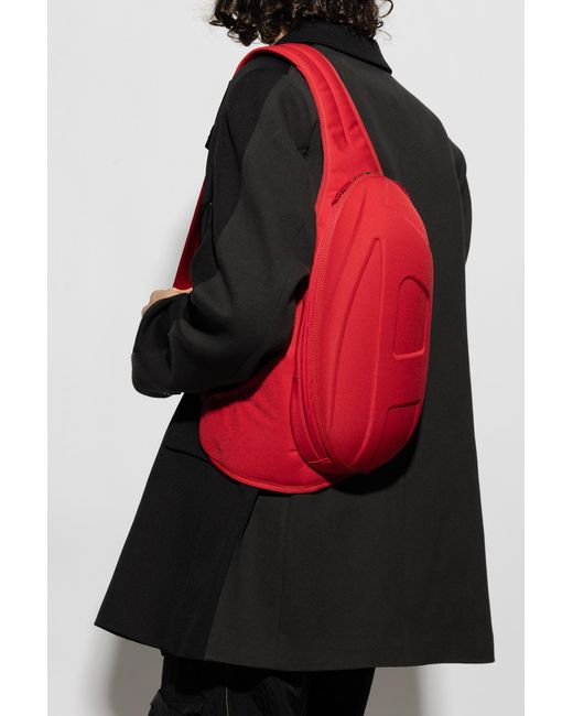DIESEL Red ‘1Dr-Pod’ One-Shoulder Backpack for men