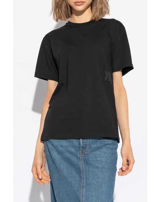 T By Alexander Wang Blue T-Shirt With Logo