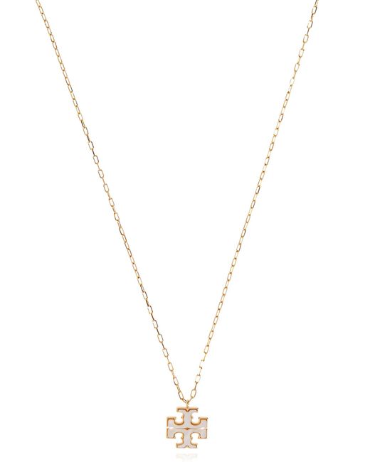 Tory Burch Metallic Necklace With A Logo-Shaped Pendant