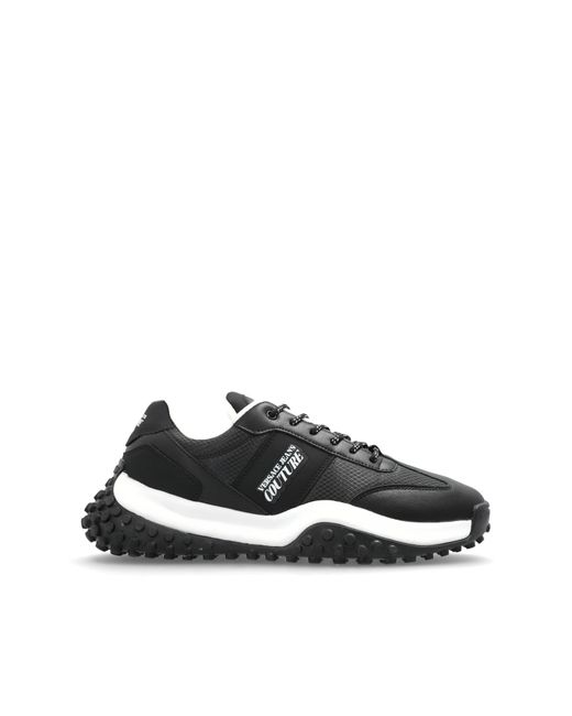 Versace Jeans Couture Black Sports Shoes With Printed Logo for men