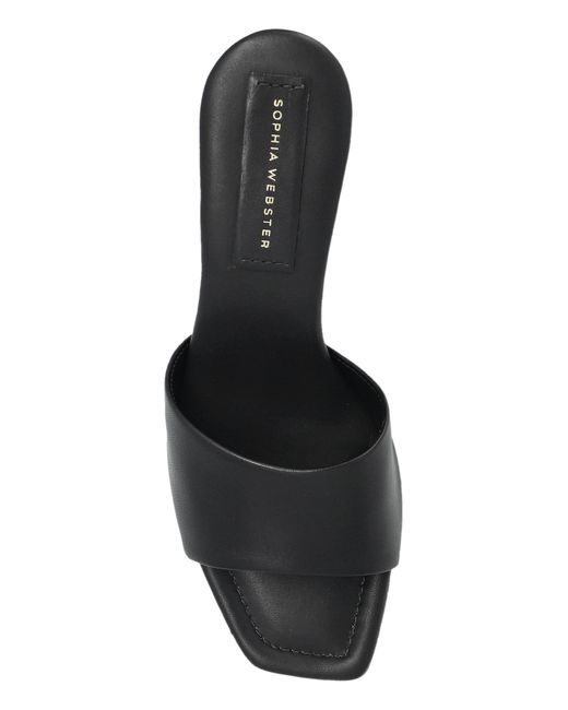 Sophia Webster Black Heeled Mules Flo