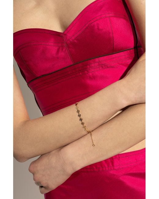 Tory Burch Red Brass Bracelet